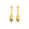 Boucles d'oreilles femme pendantes - saphir - Or 18 Carats - vue V1