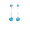 Boucles d'oreilles femme pendantes - topaze - Or 18 Carats - vue V1