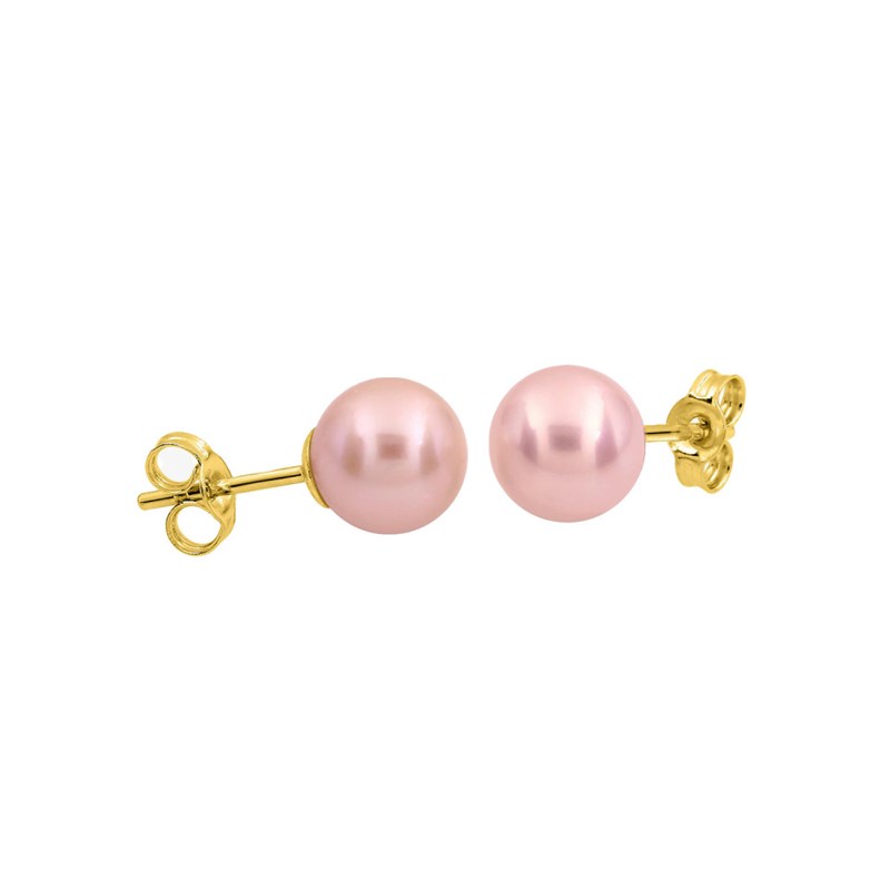 Boucles d'oreilles femme - perle - Or 18 Carats - vue 2