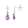 Boucles d'oreilles femme - améthyste - Or 18 Carats - vue V1