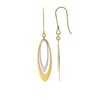 Boucles d'oreilles pendantes Femme bicolores - Or 18 Carats - vue V1