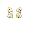 Créoles bicolores Femme - Or 18 Carats - vue V1