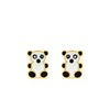 Boucles d'oreilles enfant - Clou - Or 18 Carats - Panda - vue V1