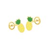 Boucles d'oreilles enfant - Or 18 Carats - Ananas - vue V2