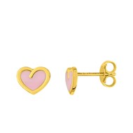 Boucles d'oreilles enfant - Or 18 Carats - Coeur