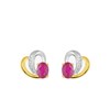 Boucles d'oreilles femme - rubis - Or 18 Carats - vue V1