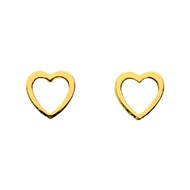 Boucles d'oreilles Enfant - Or 18 Carats - Coeur