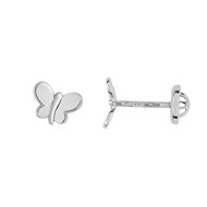 Boucles d'oreilles enfant - Or 18 Carats - Papillon