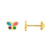 Boucles d'oreilles enfant - Or 18 Carats - Papillon - vue V1