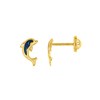 Boucles d'oreilles enfant - Or 18 Carats - dauphin - vue V1