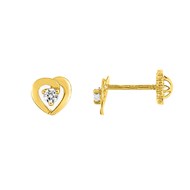 Boucles d'oreilles femme - Oxyde de zirconium - Or 18 Carats