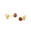 Boucles d'oreilles femme - Rubis - Or 18 Carats - vue V2