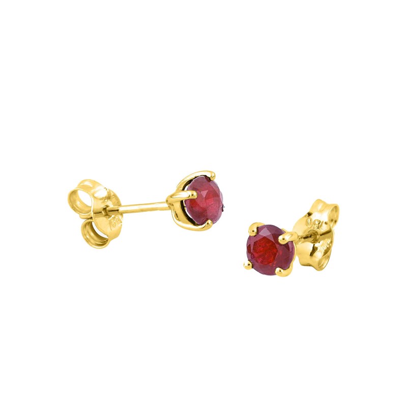 Boucles d'oreilles femme - Rubis - Or 18 Carats - vue 2