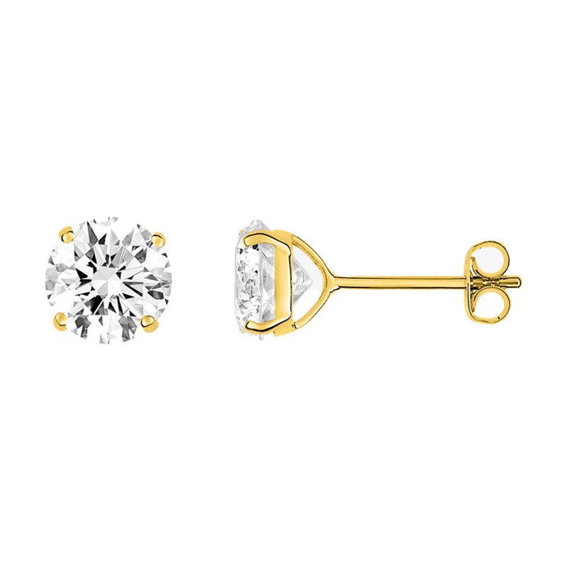 Boucles d'oreilles femme - Oxyde de zirconium - Or 18 Carats