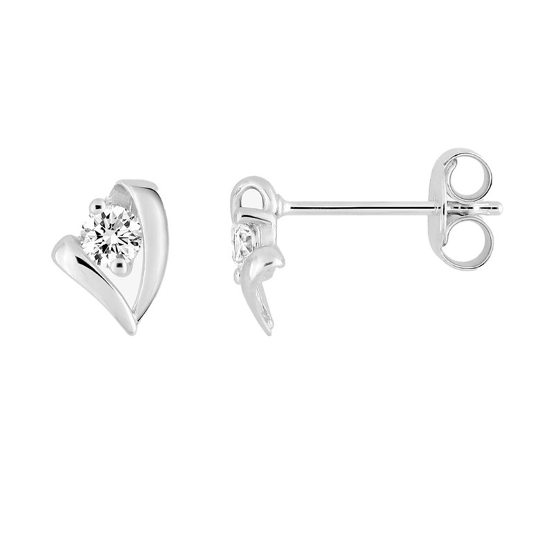 Boucles d'oreilles femme - Oxyde de zirconium - Or 18 Carats