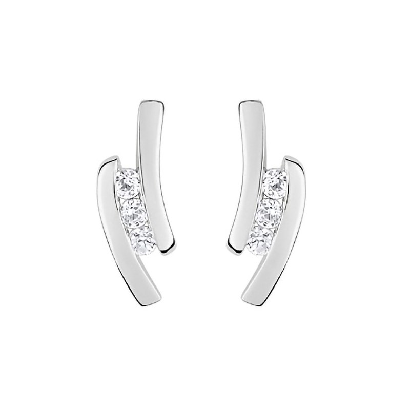 Boucles d'oreilles femme - Oxyde de zirconium - Or 18 Carats