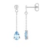 Boucles d'oreilles femme pendantes - Topaze - Or 18 Carats - vue V1