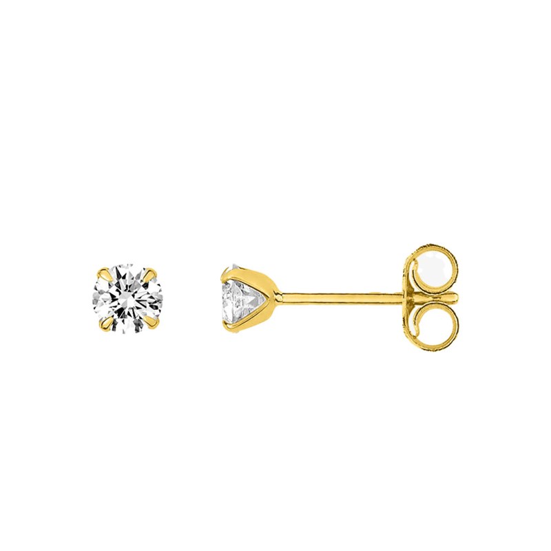 Boucles d'oreilles femme - Oxyde de zirconium - Or 18 Carats