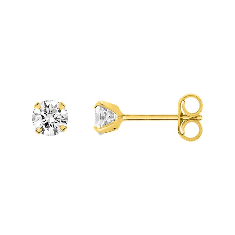 Boucles d'oreilles femme - Oxyde de zirconium - Or 18 Carats - vue 2