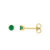 Boucles d'oreilles femme - Emeraude - Or 18 Carats - vue V1