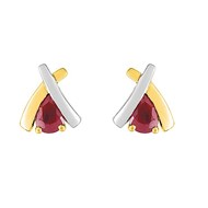 Boucles d'oreilles femme - Rubis - Or 18 Carats