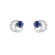 Boucles d'oreilles femme - Saphir - Or 18 Carats