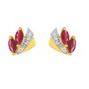 Boucles d'oreilles femme - Rubis - Or 18 Carats - vue V1