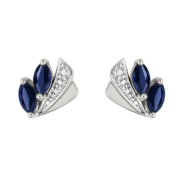 Boucles d'oreilles femme - Saphir - Or 18 Carats