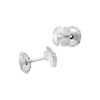 Boucles d'oreilles femme fleurs - oxyde de zirconium - Or 18 Carats - vue V2