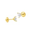 Boucles d'oreilles femme - oxyde de zirconium - Or 18 Carats - vue V2