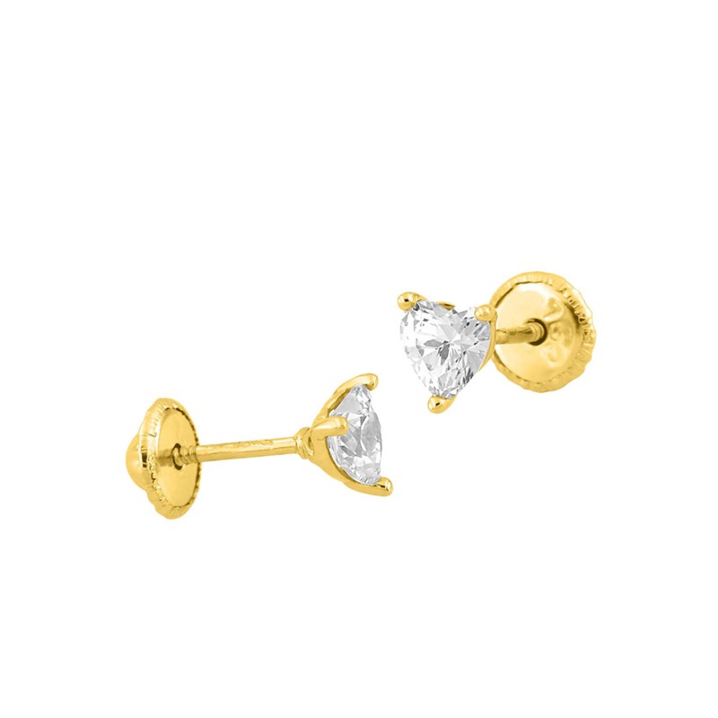 Boucles d'oreilles femme - oxyde de zirconium - Or 18 Carats - vue 2