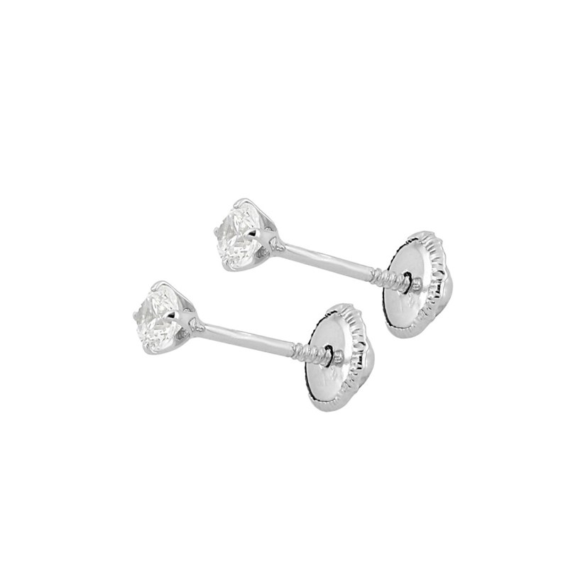 Boucles d'oreilles femme - oxyde de zirconium - Or 18 Carats - vue 2