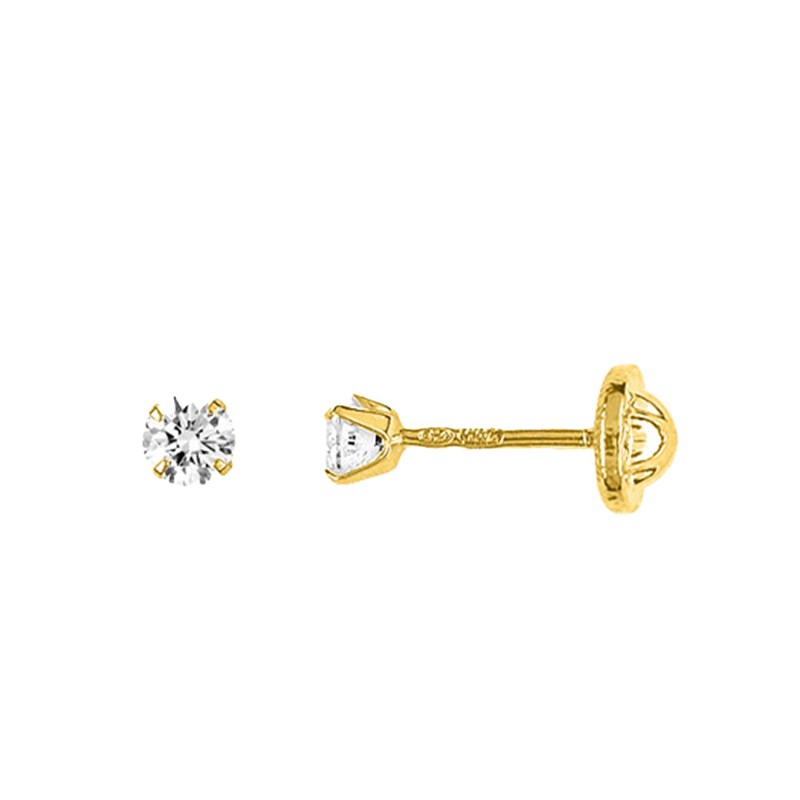 Boucles d'oreilles femme - oxyde de zirconium - Or 18 Carats