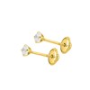 Boucles d'oreilles femme - oxyde de zirconium - Or 18 Carats - vue V2