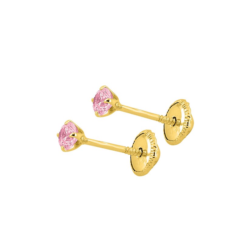 Boucles d'oreilles femme - oxyde de zirconium - Or 18 Carats - vue 2