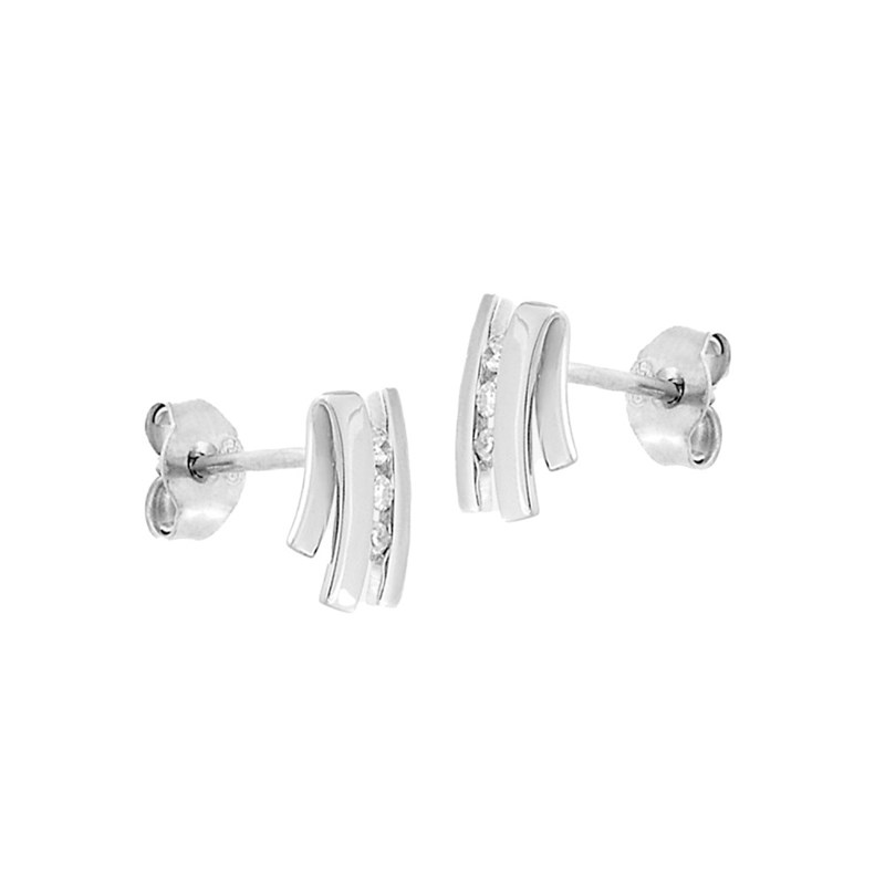 Boucles d'oreilles femme - Diamant - Or 18 Carats - vue 2