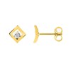 Boucles d'oreilles femme bicolores - Diamant - Or 18 Carats - vue V1