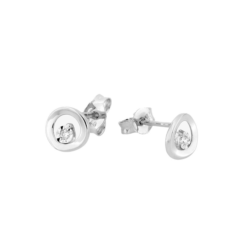 Boucles d'oreilles femme - Diamant - Or 18 Carats - vue 2
