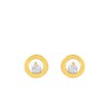 Boucles d'oreilles femme bicolores - Diamant - Or 18 Carats - vue V1