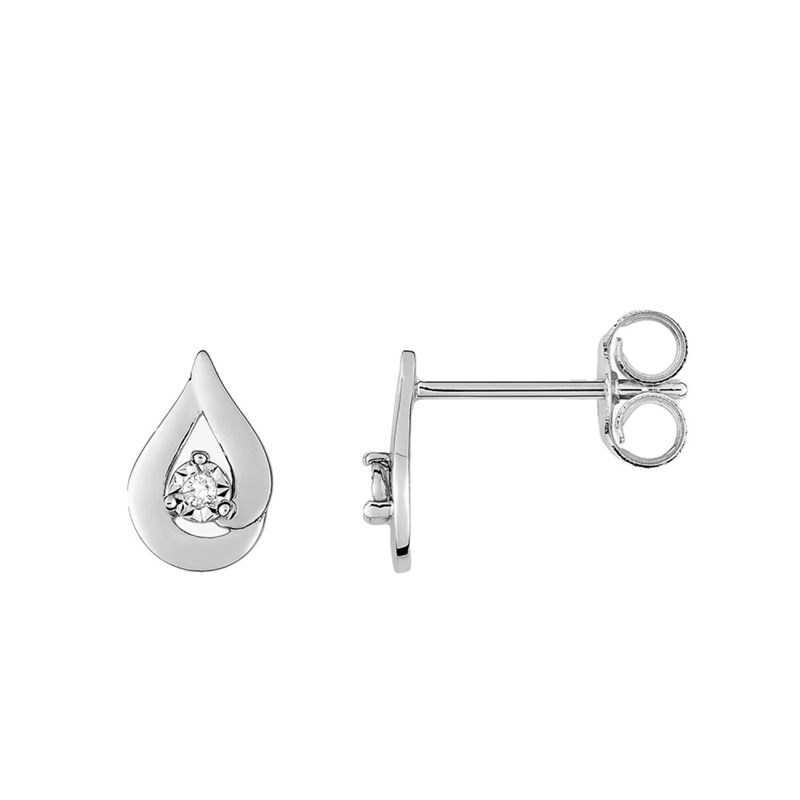 Boucles d'oreilles femme - Diamant - Or 18 Carats