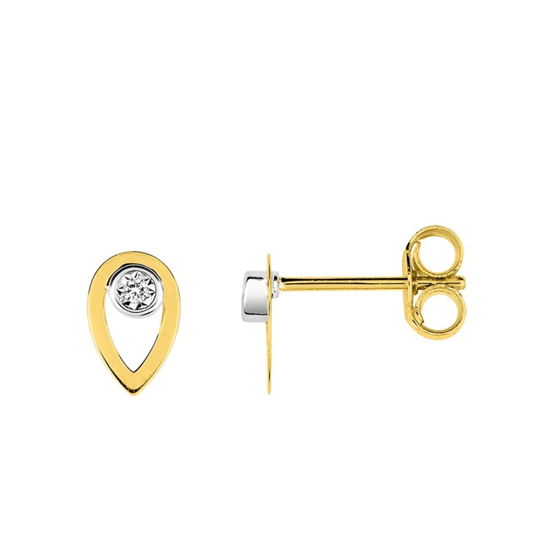 Boucles d'oreilles femme - Diamant - Or 18 Carats