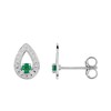 Boucles d'oreilles femme - Emeraude - Or 18 Carats - vue V1