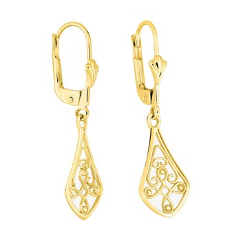 Boucles d'oreilles pendantes Femme - Or 18 Carats