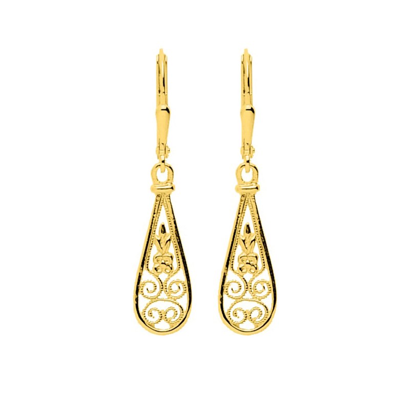 Boucles d'oreilles pendantes Femme - Or 18 Carats