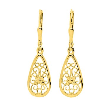 Boucles d'oreilles pendantes Femme - Or 18 Carats