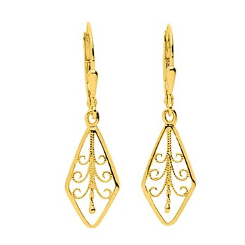 Boucles d'oreilles pendantes Femme - Or 18 Carats