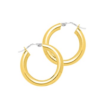 Créoles lisses Femme - Or 18 Carats - Diamètre 15mm