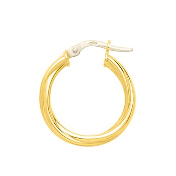 Créoles torsadées Femme - Or 18 Carats - Diamètre 15mm