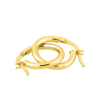 Créoles lisses Femme - Or 18 Carats - Diamètre 10mm