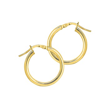 Créoles lisses Femme - Or 18 Carats - Diamètre 15mm